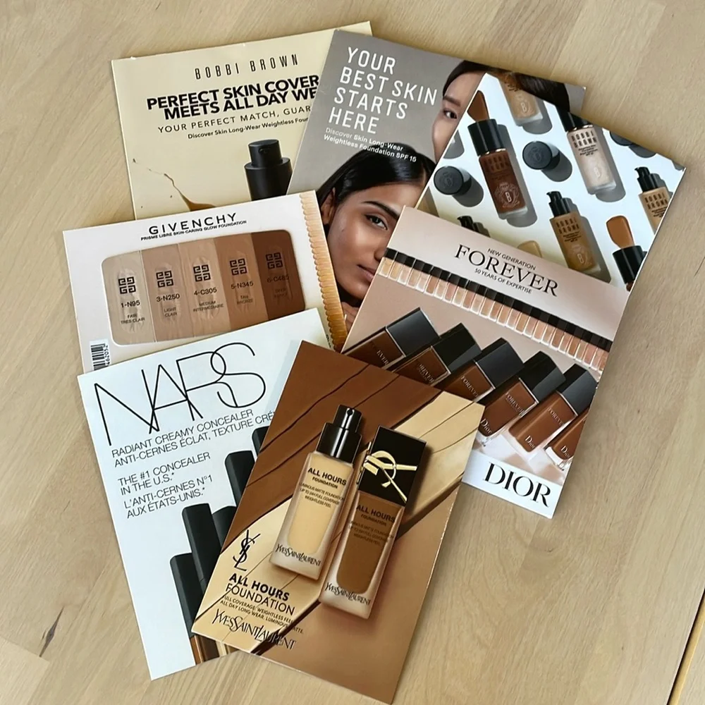 NIP Foundation Sampler - Bobbi Brown, NARS, DIOR, Givenchy, YSL